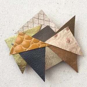 Geometric Leather hair clip